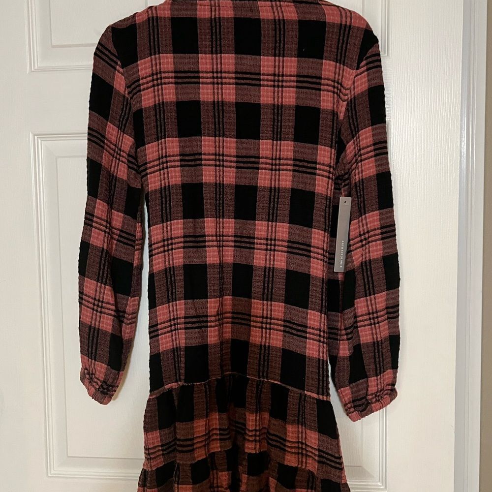 Anthropologie Cloth And Stone Daia Plaid Mini Dress Size XS - Picture 4 of 9